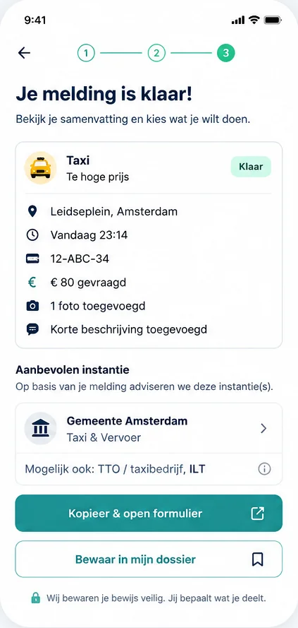 Je bewijs blijft op één plek